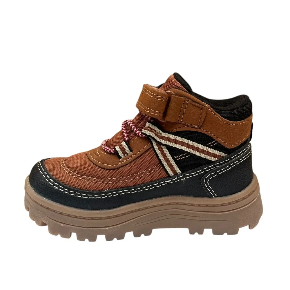 Carter's Donner Toddler Boy's Slip-on Sporty Boot Size 7 Brown/Black Shoes‎